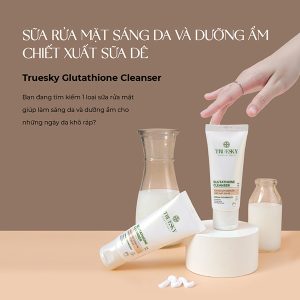 Alternative view of Sữa rửa mặt sáng da và dưỡng ẩm chiết xuất sữa dê Truesky Glutathione Cleanser 50g